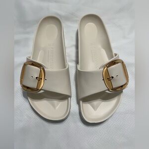 Women’s Birkenstock Madrid Big Buckle Sandal-Eggshell size 8-8.5 (39)